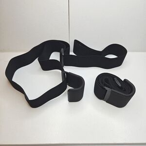 Weight lifting Hook With Long Strap Gym Essentials Black Elastic Straps 1 Pair